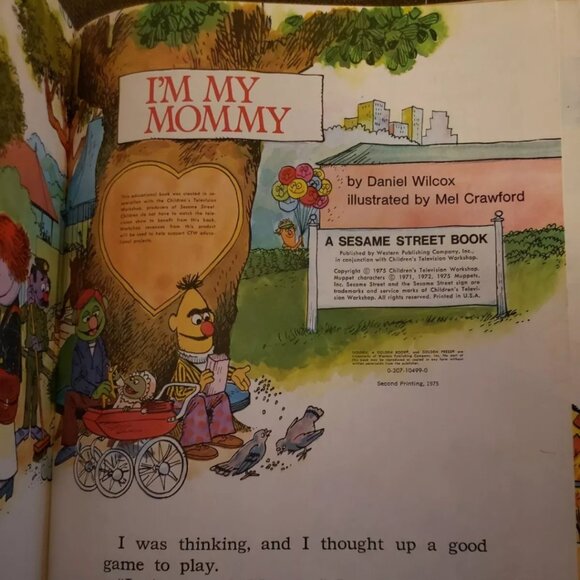 Vintage Sesame Street I'm My Mommy Daddy 2-in-1 Book Reversible 1975 Hardcover - Picture 3 of 16